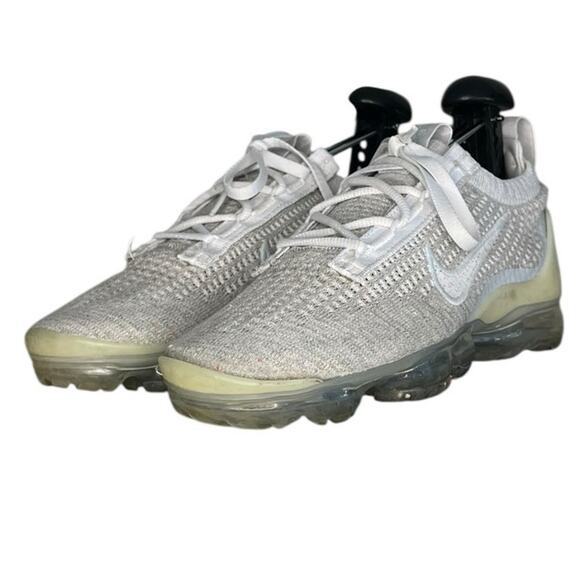 Women's Nike Air VaporMax 2021 DC4112-100 Flyknit Running Shoes Size 6 White - Picture 2 of 6